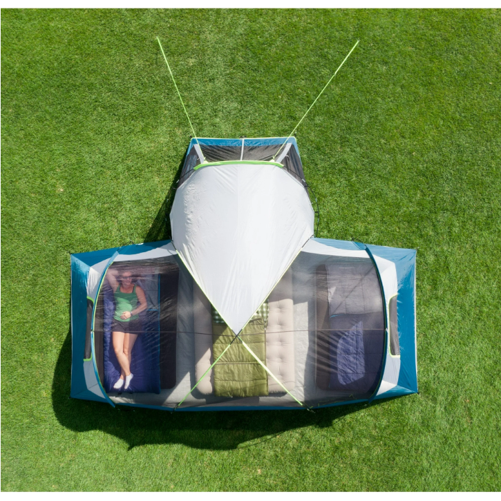 Ozark Trail 10-Person Dome Tent with Screen Porch – 3-Room Family Camping Tent with Weather Protection