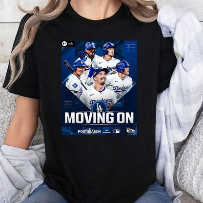 Dodgers Moving On 2025 MLB Postseason NLDS Bound Poster Unisex Shirt