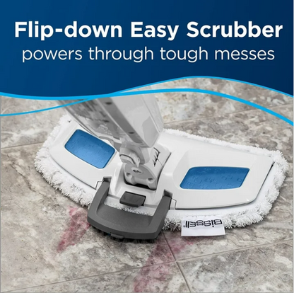 BISSELL PowerFresh Steam Mop 19405 Scrubbing Sanitizing Steam Cleaner for Sealed Hard Floors SmartSet Steam Control