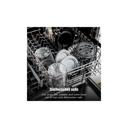 Ninja CREAMi Ice Cream Maker NC301 Ice Cream Gelato Milkshake Sorbet Maker with 2 Pint Containers Cloud Silver