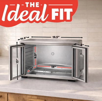 Gourmia 37 Qt Air Fryer French Door Toaster Oven 12 Cooking Presets Stainless Steel 9 Slice Oven