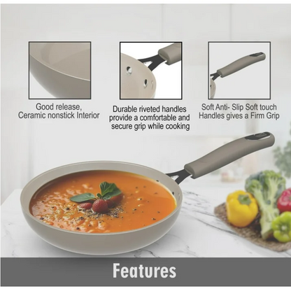 Mainstays 10 Piece Heavy Gauge Ceramic Cookware Set Nonstick Pots and Pans Kitchen Cookware Set