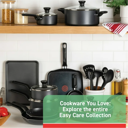 T-fal Easy Care 20 Piece Nonstick Cookware Set, Pots and Pans Set, Dishwasher Safe Kitchen Cookware Set Grey