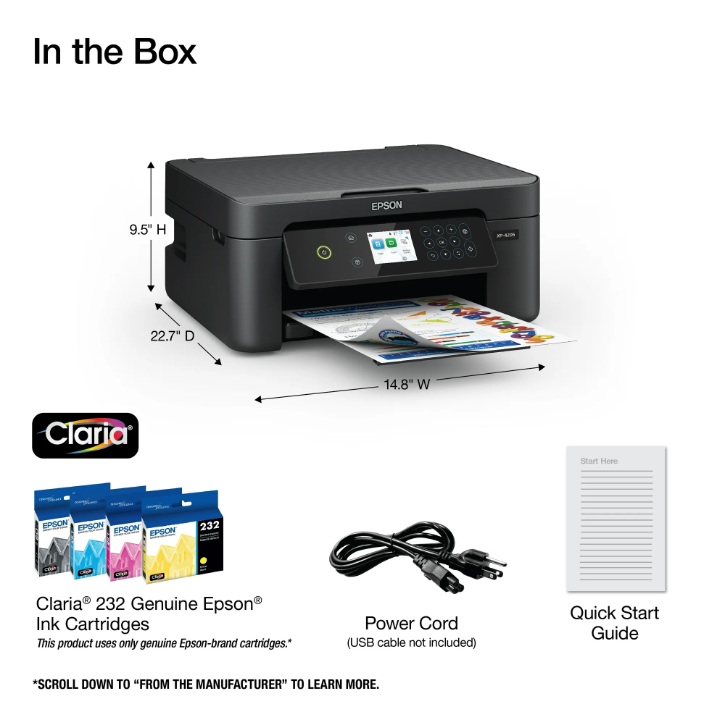 Epson Expression Home XP-4205 Wireless All-in-One Color Printer Scanner Copier Auto Duplex