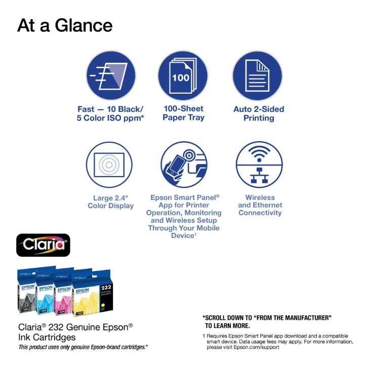 Epson Expression Home XP-4205 Wireless All-in-One Color Printer Scanner Copier Auto Duplex