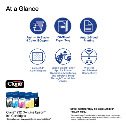 Epson Expression Home XP-4205 Wireless All-in-One Color Printer Scanner Copier Auto Duplex