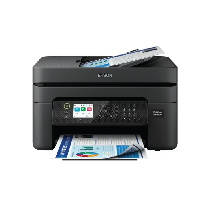 Epson WorkForce WF-2950 All-in-One Wireless Color Printer with Scanner, Copier and Fax