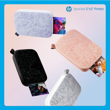 HP Sprocket Compact Portable Photo Printer with Accessories Included, Purple, 1 Count, 1 Pack