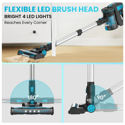 INSE V770 Cordless Vacuum Cleaner 6-in-1 Lightweight Stick Vacuum for Hardwood Floor Carpet Pet Hair Rechargeable Vacuum Cleaner