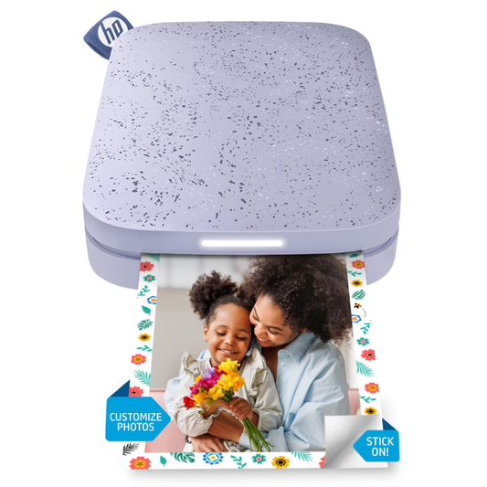 HP Sprocket Compact Portable Photo Printer with Accessories Included, Purple, 1 Count, 1 Pack