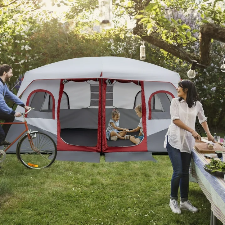 Ktaxon 10 Person Family Camping Tent Waterproof Windproof 2 Room Tent with Carry Bag