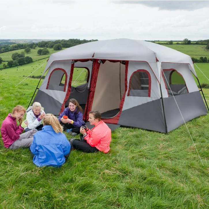 Ktaxon 10 Person Family Camping Tent Waterproof Windproof 2 Room Tent with Carry Bag