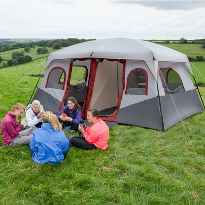 Ktaxon 10 Person Family Camping Tent Waterproof Windproof 2 Room Tent with Carry Bag