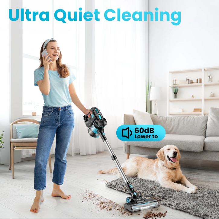 INSE V770 Cordless Vacuum Cleaner 6-in-1 Lightweight Stick Vacuum for Hardwood Floor Carpet Pet Hair Rechargeable Vacuum Cleaner