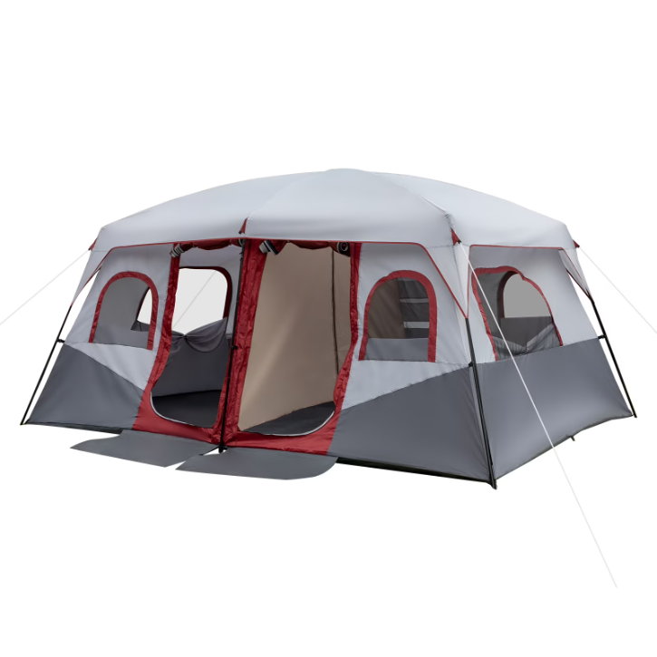 Ktaxon 10 Person Family Camping Tent Waterproof Windproof 2 Room Tent with Carry Bag
