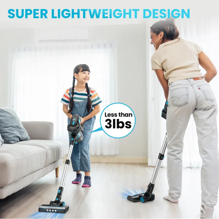 INSE V770 Cordless Vacuum Cleaner 6-in-1 Lightweight Stick Vacuum for Hardwood Floor Carpet Pet Hair Rechargeable Vacuum Cleaner