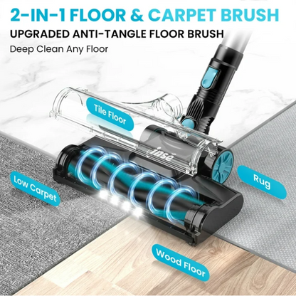 INSE V770 Cordless Vacuum Cleaner 6-in-1 Lightweight Stick Vacuum for Hardwood Floor Carpet Pet Hair Rechargeable Vacuum Cleaner