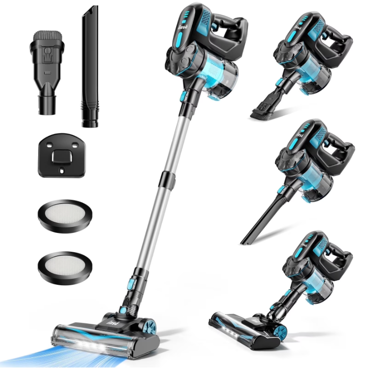 INSE V770 Cordless Vacuum Cleaner 6-in-1 Lightweight Stick Vacuum for Hardwood Floor Carpet Pet Hair Rechargeable Vacuum Cleaner