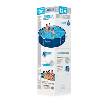 Bestway Steel Pro 12' x 30" Round Above Ground Pool Set w/DuraPlus Liner