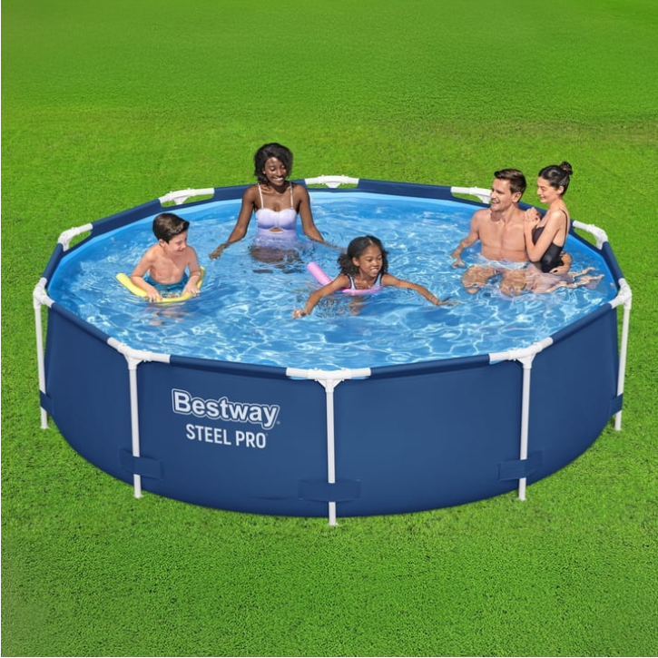 Bestway Steel Pro 10ft x 30in Above Ground Pool Set with Filter Pump Round Pool