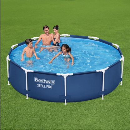 Bestway Steel Pro 10ft x 30in Above Ground Pool Set with Filter Pump Round Pool