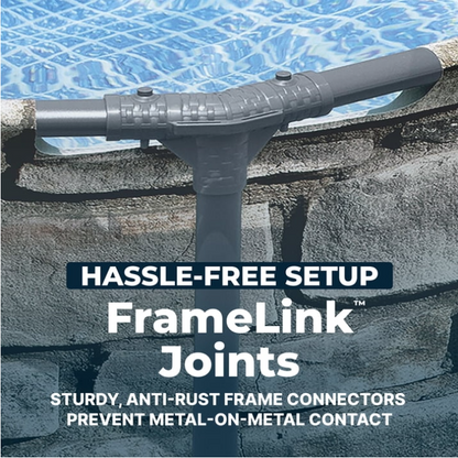 Bestway Steel Pro MAX 12' x 30" Metal Frame Above Ground Pool, Filter Pump & Cartridge, Stone