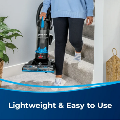 BISSELL PowerForce Helix Upright Vacuum Cleaner 3313 Bagless Pet Friendly Lightweight Vacuum with Scatter-Free Technology Blue Black