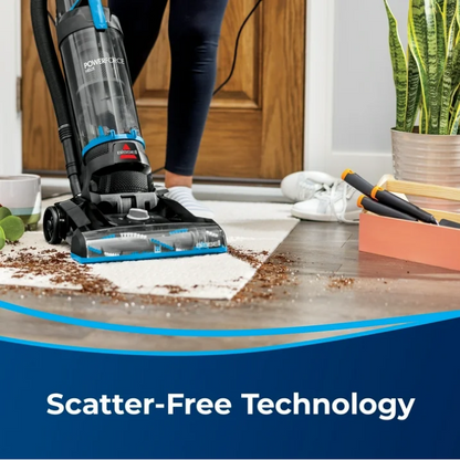 BISSELL PowerForce Helix Upright Vacuum Cleaner 3313 Bagless Pet Friendly Lightweight Vacuum with Scatter-Free Technology Blue Black