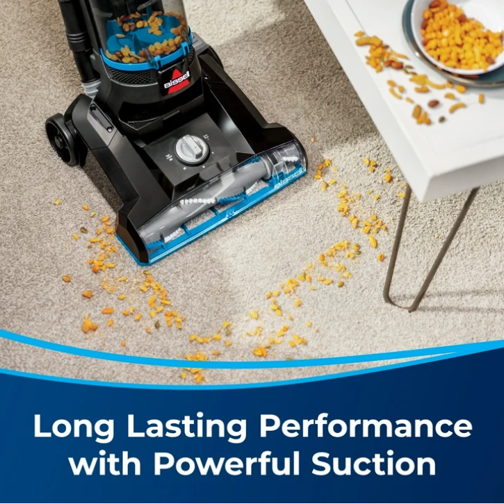 BISSELL PowerForce Helix Upright Vacuum Cleaner 3313 Bagless Pet Friendly Lightweight Vacuum with Scatter-Free Technology Blue Black