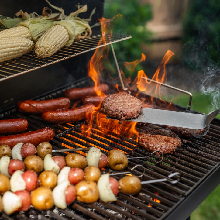 Char-Griller Barrel Pro Charcoal Barrel Grill Outdoor BBQ Smoker Patio Backyard Heavy Duty
