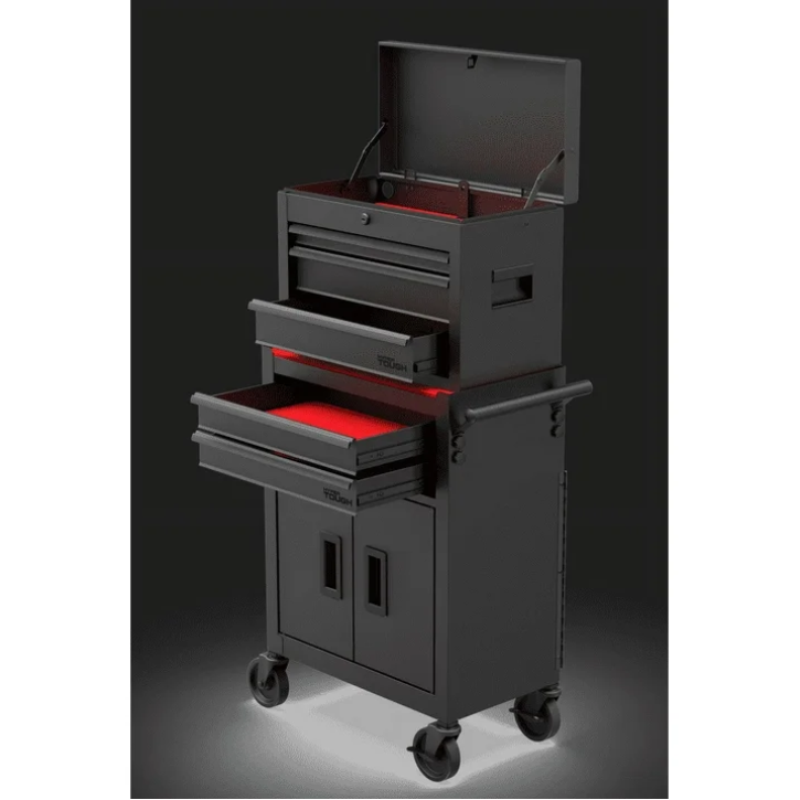 Hyper Tough 20-Inch 5-Drawer Steel Tool Chest with Ball-Bearing Slides, 300 lb Capacity, Black