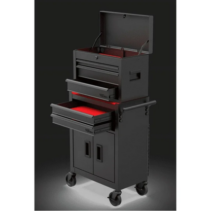 Hyper Tough 20-Inch 5-Drawer Steel Tool Chest with Ball-Bearing Slides, 300 lb Capacity, Black