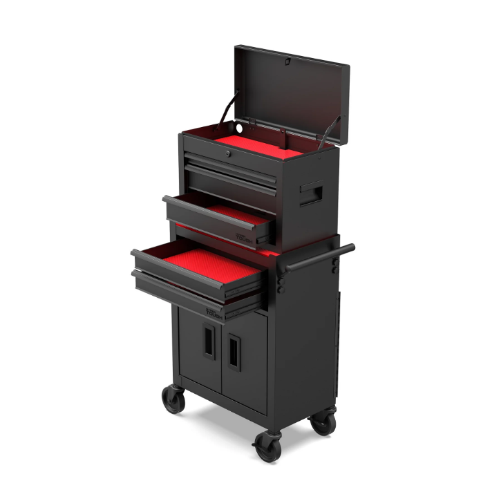 Hyper Tough 20-Inch 5-Drawer Steel Tool Chest with Ball-Bearing Slides, 300 lb Capacity, Black