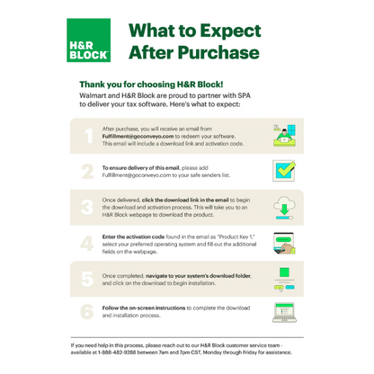 H&R Block Tax Software Deluxe 2025 Digital Download Windows Mac Activation Code