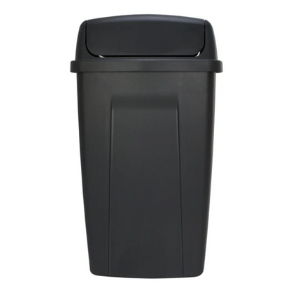 Mainstays 13 Gallon Kitchen Trash Can Plastic Garbage Bin Swing Top Lid Black