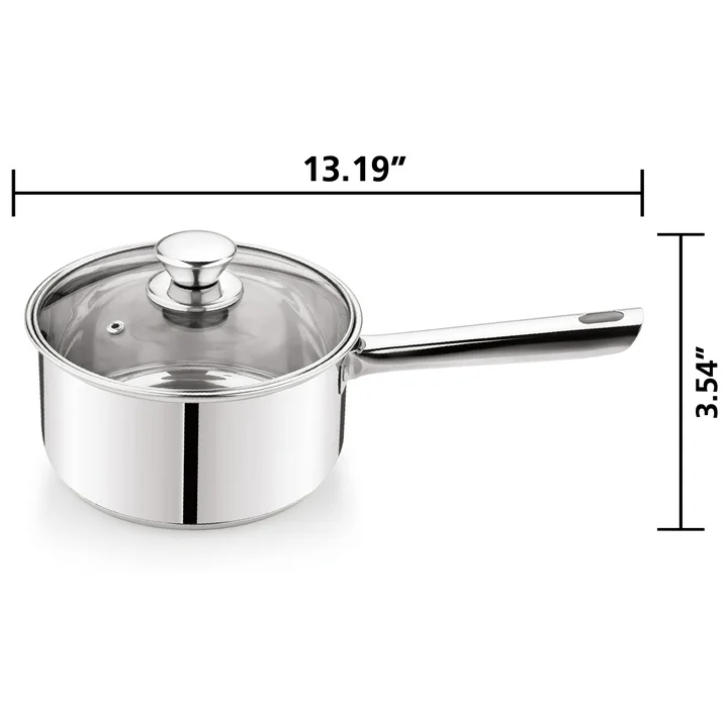 Mainstays 10 Piece Stainless Steel Cookware Set Pots and Pans Kitchen Cooking Set