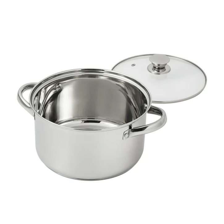 Mainstays 10 Piece Stainless Steel Cookware Set Pots and Pans Kitchen Cooking Set