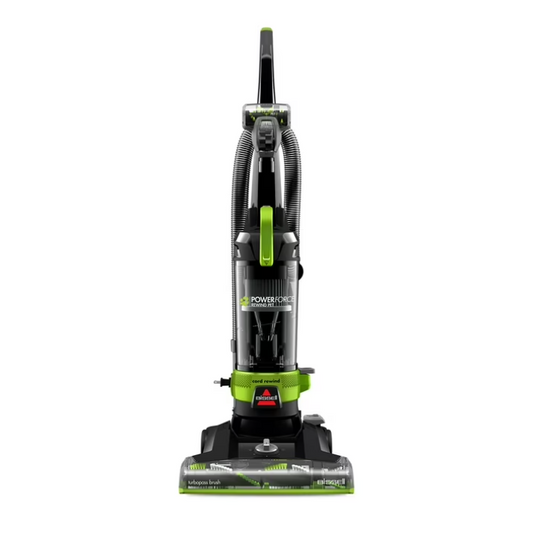 BISSELL PowerForce Helix Turbo Rewind Pet Upright Vacuum Cleaner 3333 Automatic Cord Rewind Pet Hair Vacuum Black Green