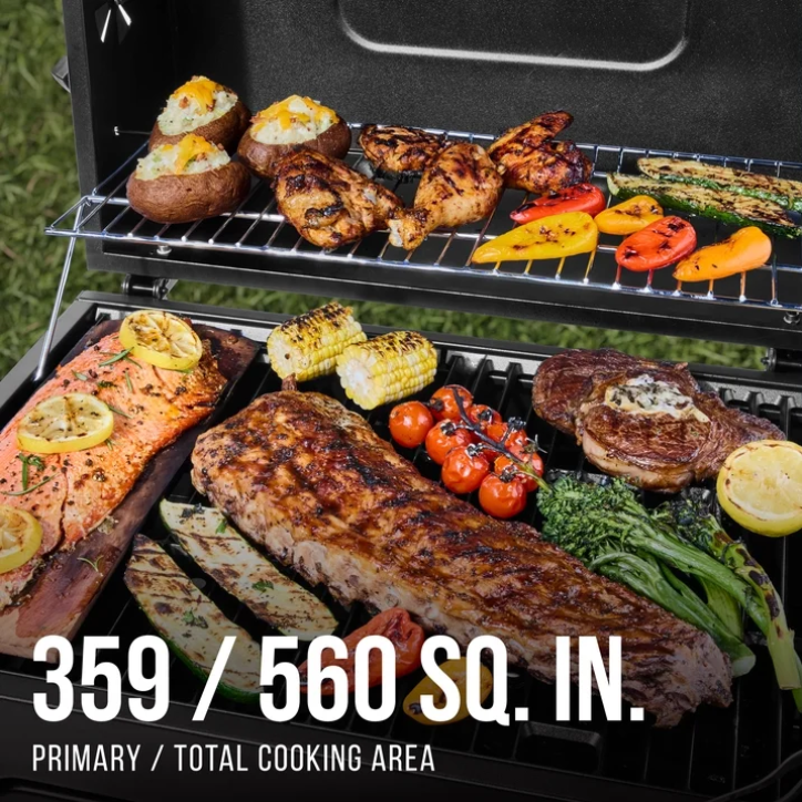 Expert Grill 24 Inch Heavy Duty Charcoal Grill Outdoor BBQ Grill with Wheels Black Patio Backyard