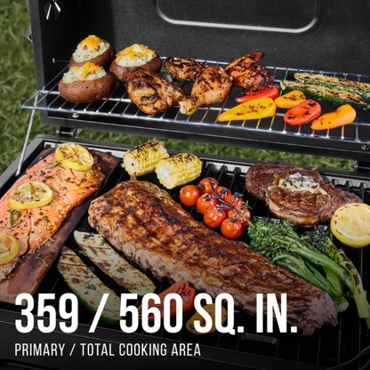 Expert Grill 24 Inch Heavy Duty Charcoal Grill Outdoor BBQ Grill with Wheels Black Patio Backyard