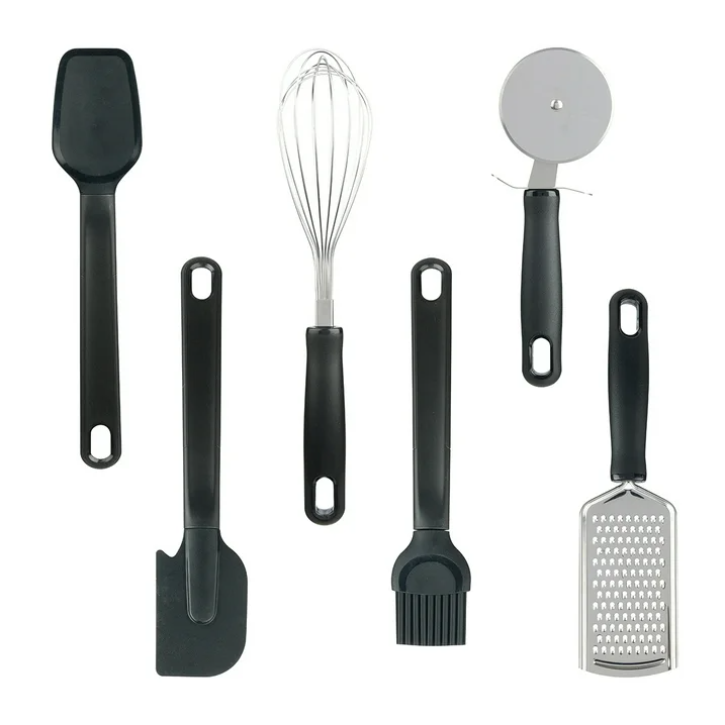 Mainstays 36 Piece Kitchen Gadget Set with Kitchen Cooking Utensils, and Drawer Organizer, Black