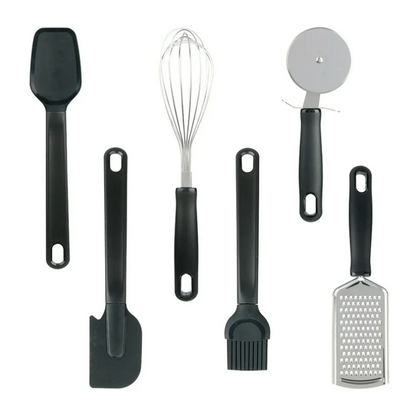Mainstays 36 Piece Kitchen Gadget Set with Kitchen Cooking Utensils, and Drawer Organizer, Black