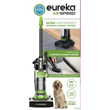 Eureka Airspeed NEU100 Bagless Upright Vacuum Cleaner Ultra Lightweight Compact Vacuum with Large Dust Cup Green Black