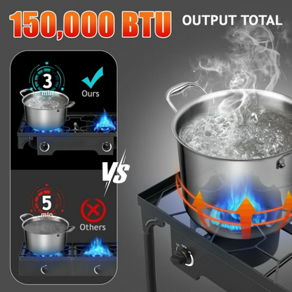 Ktaxon 2 Burner 150000 BTU Cooker Outdoor Camping Picnic Stove Stand BBQ Grill