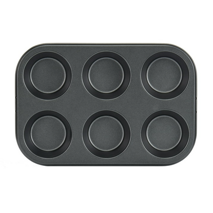 Mainstays 6 Piece Nonstick Bakeware Set Carbon Steel Baking Pans Muffin Cake Cookie Loaf Gray