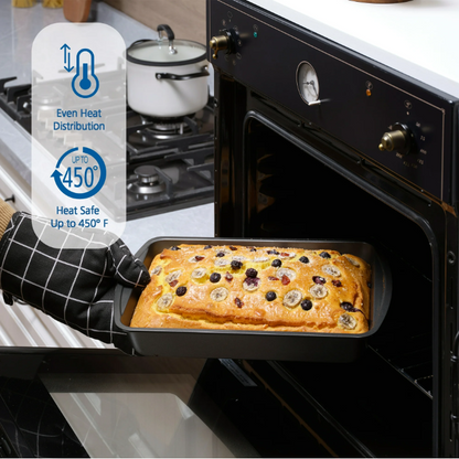 Mainstays 6 Piece Nonstick Bakeware Set Carbon Steel Baking Pans Muffin Cake Cookie Loaf Gray