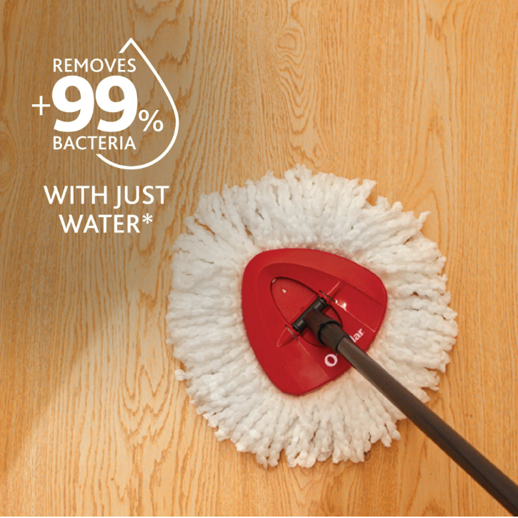 O-Cedar EasyWring Spin Mop & Bucket System Microfiber Floor Cleaning Mop with Wringer Pedal Bucket